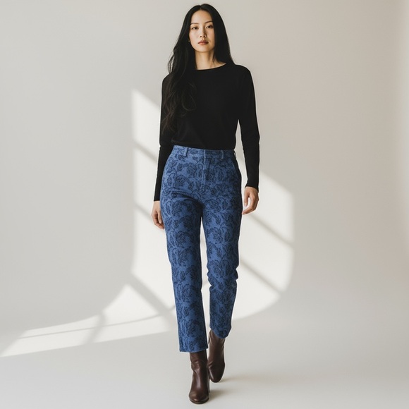 AG Adriano Elvie Ultra High Rise Straight Leg Trouser Rose...